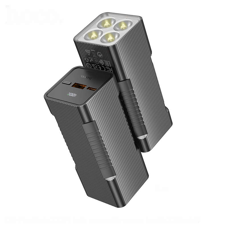 Hoco. Q15 10000mAh Fast Charging Power Bank with Built-in Flashlight - Black
