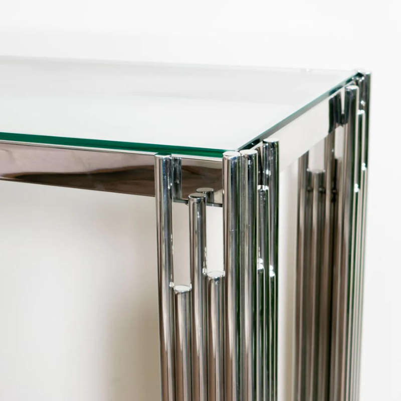 Acero Glass Top Console Table
