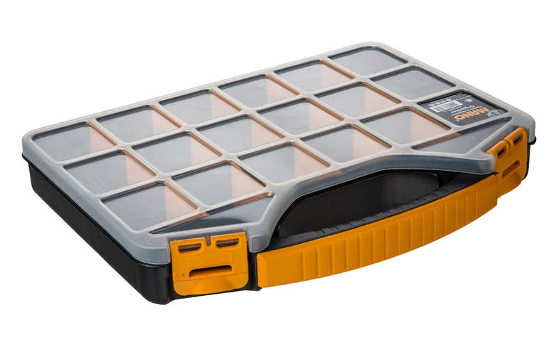 MANO 13" Adjustable 18 Compartment Plastic Storage Organizer