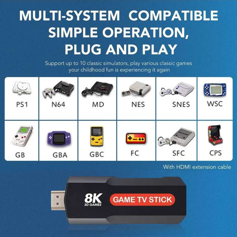 Game TV Stick- 5G 8K Ultra HD Set- Top Box