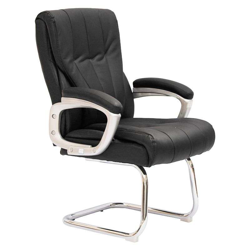 Office Chairs - VisitorPU Leather Finish - Black Colour