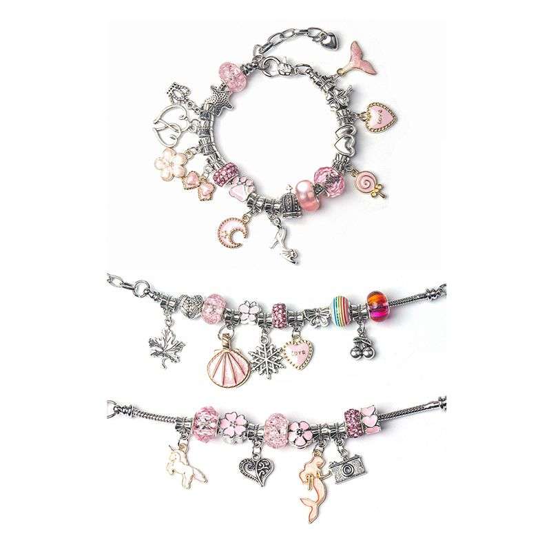 64 Piece DIY Charm Bracelet Making Kit For Girls