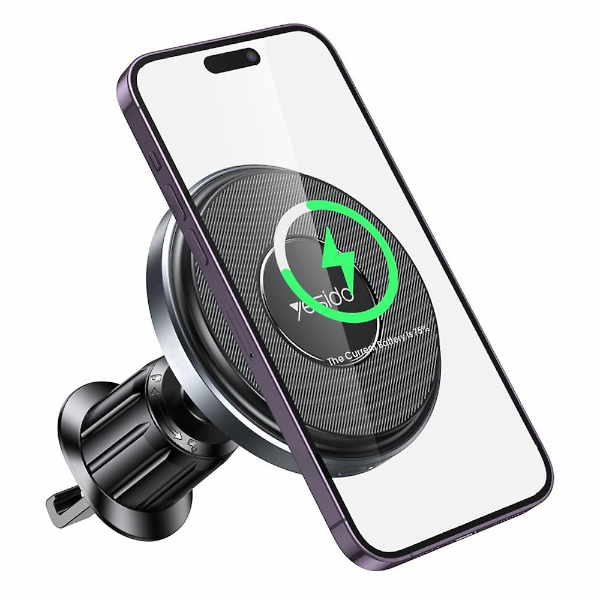 YESIDO - C190 - 15W Quick Wireless Car Charger With Magsafe - Black