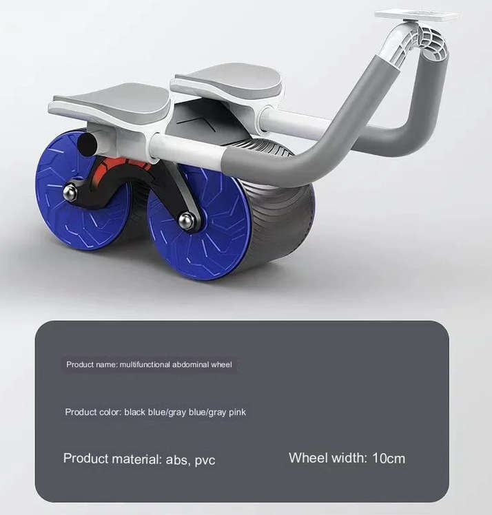 Automatic Ab Roller Wheel Elbow Support and Counter