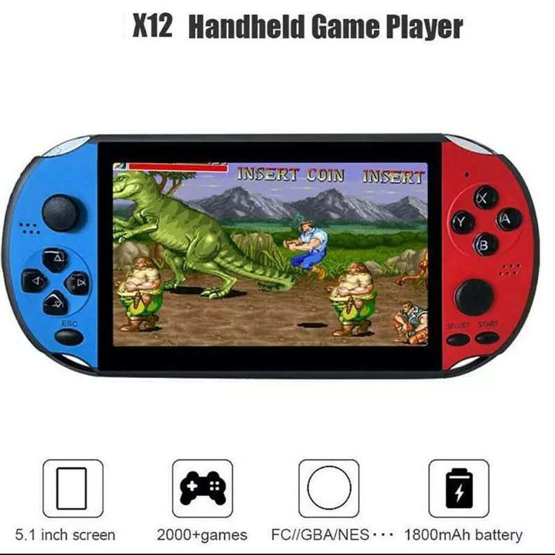X12 Plus Handheld Retro Game Console-7inc