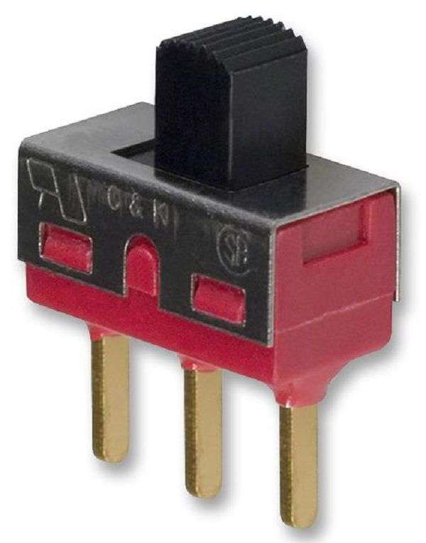 C&K Components (1101M2S3CQE2) Slide Switch, SPDT, On-On, Through Hole, 1000