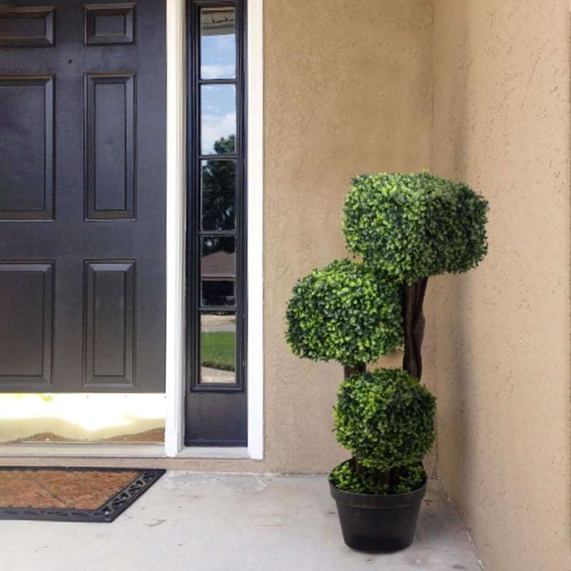 Artificial Boxwood Square Topiary Tree