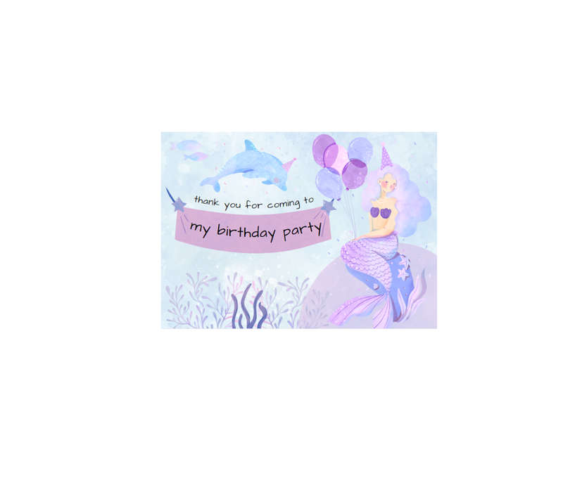 Thank You Stickers - Under the sea theme Party - Pack of 20