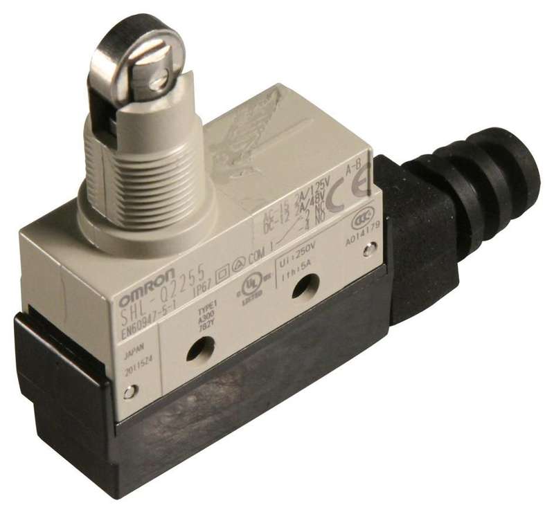 Omron (SHL-Q2255) Microswitch, Snap Action, Roller Plunger