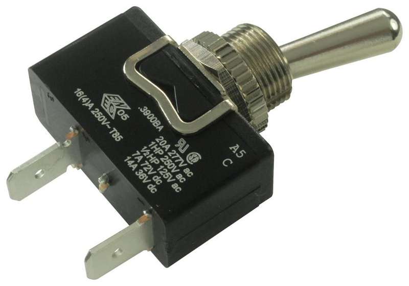 Arcoelectric (C3900BAAAA) Toggle Switch, Off-On, SPST, Non Illuminated
