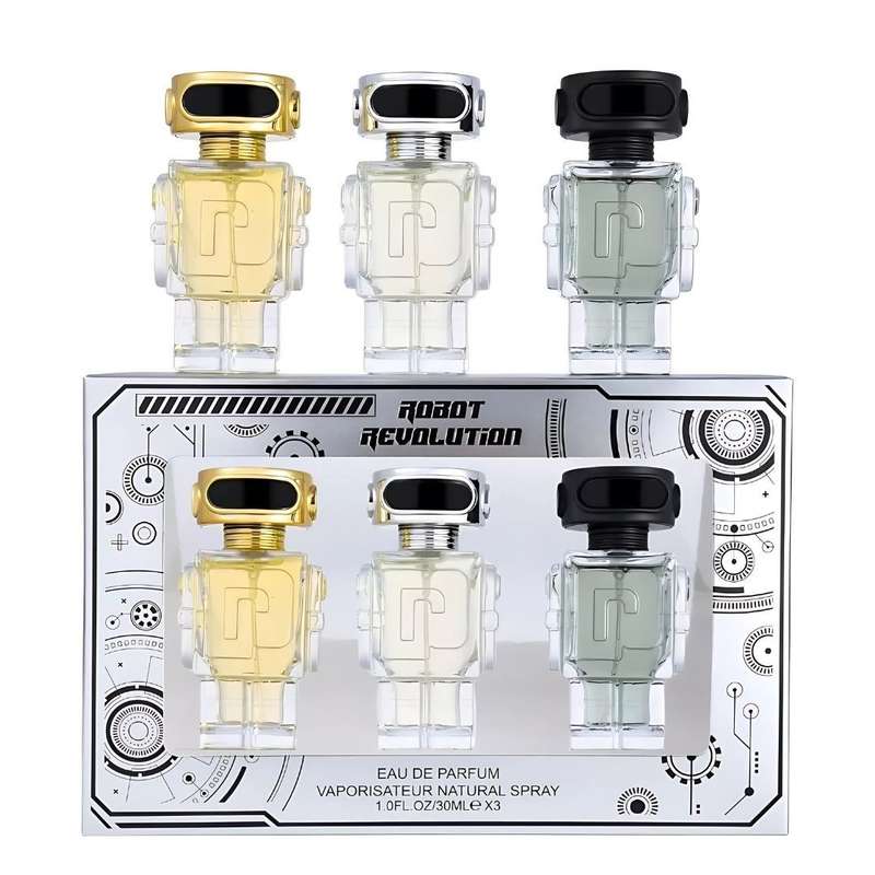 Robot Revolution 3 EDP Perfumes Set for Men + Keyring & Premium Gift Bag COMBO
