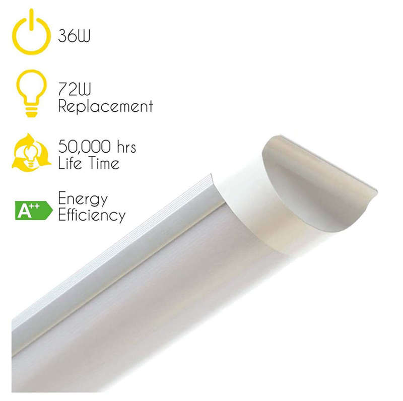 2 packs 1.2m frosted LED ceiling light - 36w 4 FT Linear LED light