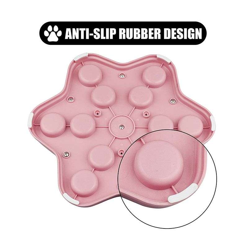 Dogs Training Funny Feeding Hexagonal Puzzle Game Toy - Pink