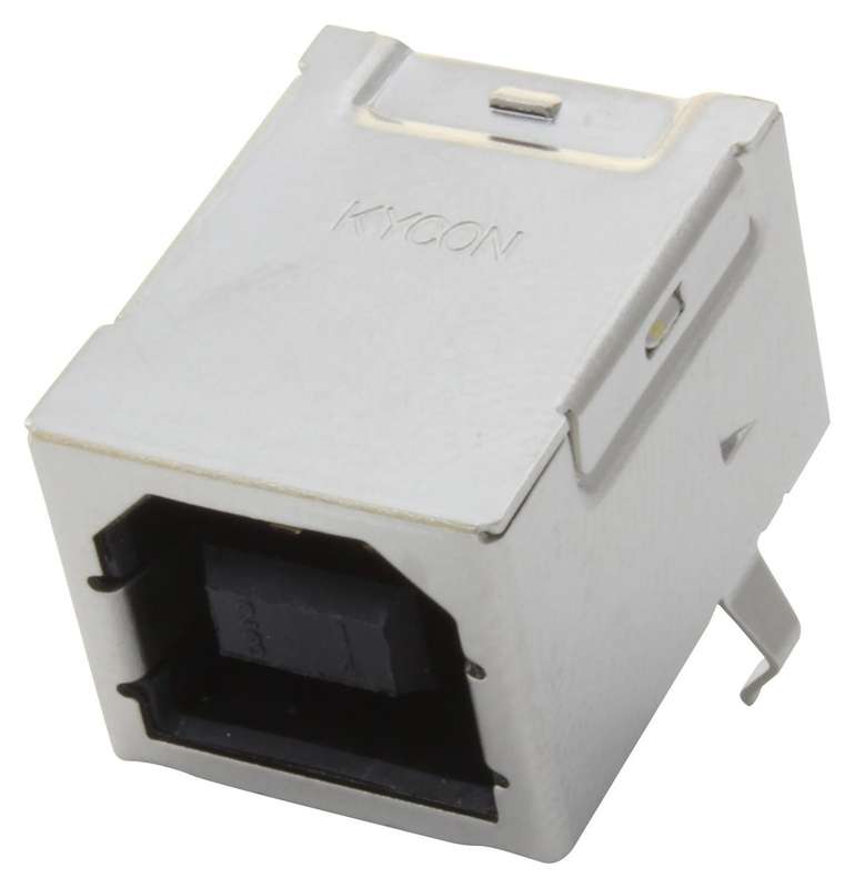 Kycon (KUSBX-BS1N-B) USB Connector, USB Type B, Receptacle, 4 Ways