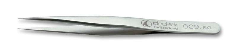 Ideal-Tek (0C9 SA) Tweezer, Precision, Fine, 90 mm, Stainless Steel