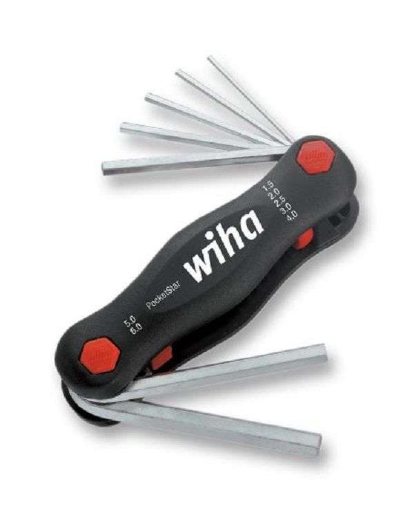 Wiha (23035) Hex Key Set, Fold-Out Holder, 7 Pieces