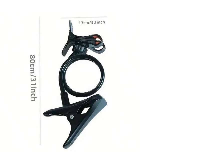 Universal Lazy Bracket Phone Stand  65cm Flexible Gooseneck Arm with 360° Rotation | Clip-On ...