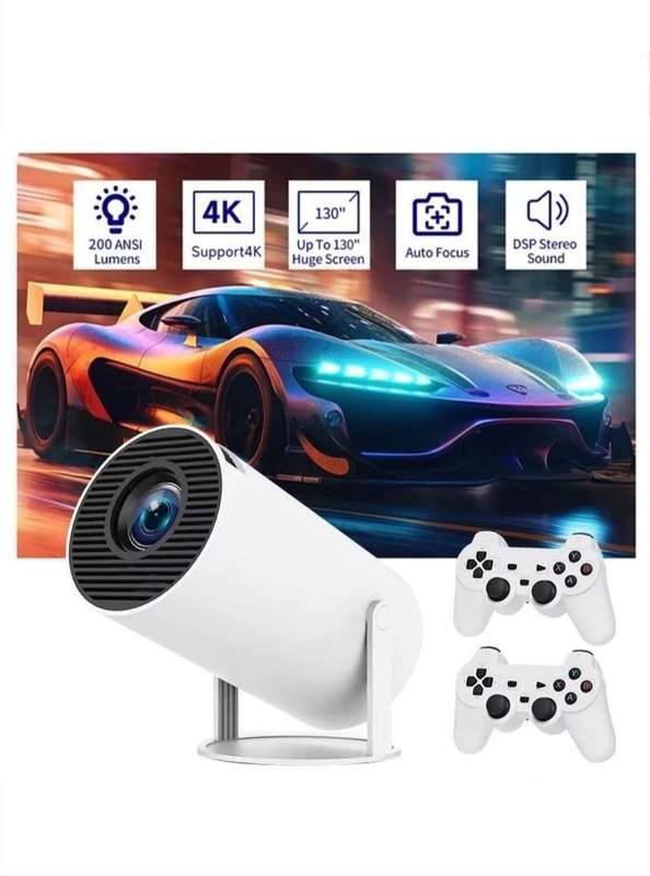 2-in-1 3D Wireless projector with controllers and remote