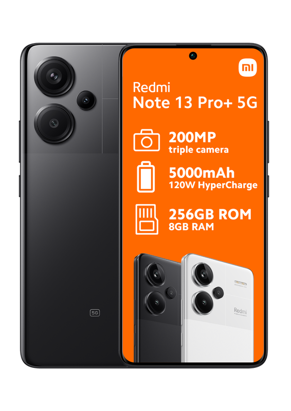 Xiaomi Redmi Note 13 Pro+ 5G 8+256GB - Midnight Black nanoSIM + eSIM - OpenBox