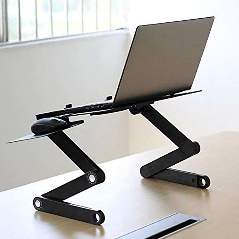Adjustable laptop table with cooling fan - T8