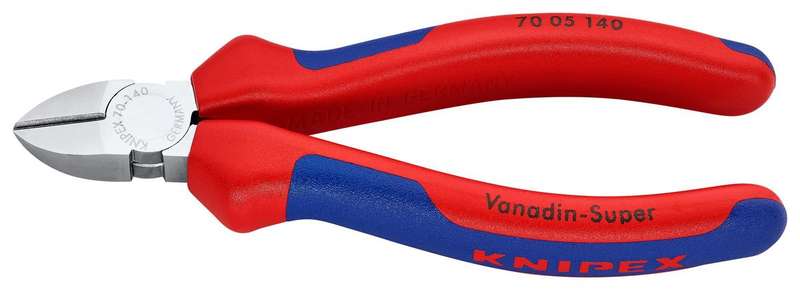 Knipex (70 05 140) Cutter, Side, 140 mm, Diagonal, 2.5 mm, 62 °