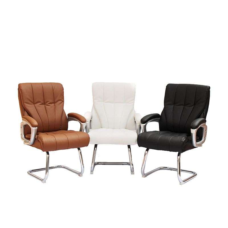 Office Chairs - VisitorPU Leather Finish - Black Colour