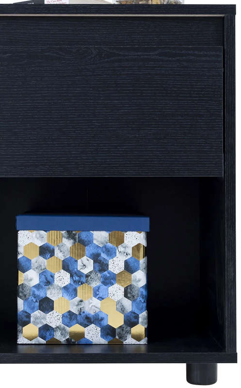Nightstand End Table with Open Shelf