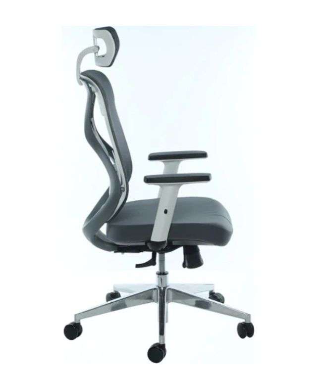 Office Chairs - Ergonomic Executive Mesh with Headrest - Grey
