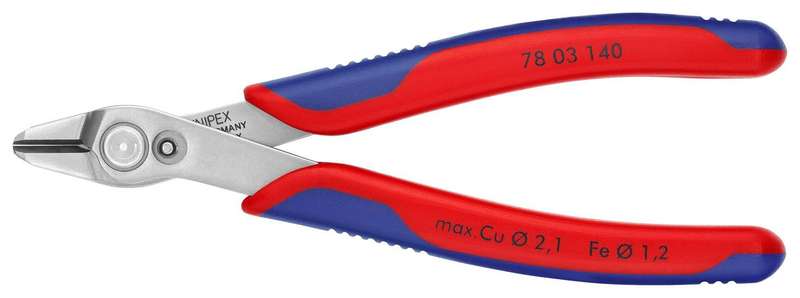 Knipex (78 03 140) Cutter, Precision, 140 mm, Shear, 2.1 mm, 54 °