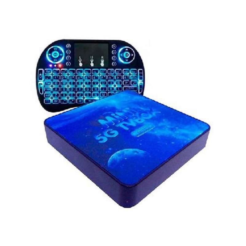 Andowl Q5G Mini 6K UHD Android 13 TV Box - WITH RGB Wireless Keyboard