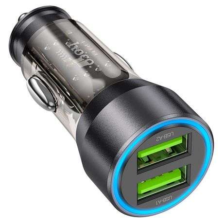 PD36 Watt Fast Car Charging Adapter With Dual USB-A Port-HOCO-NZ12