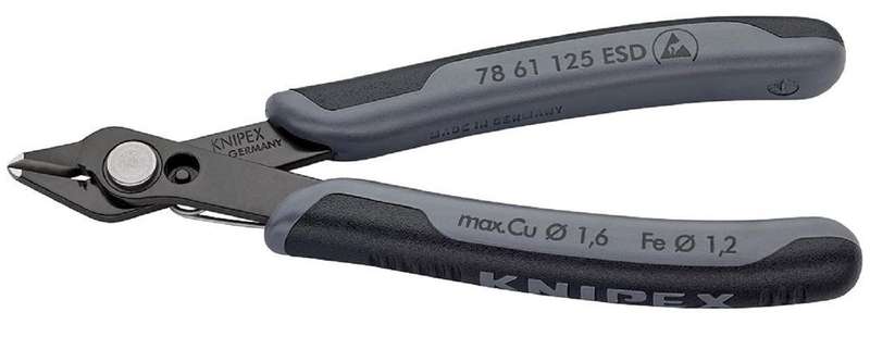 Knipex (78 61 125 ESD) Cutter, ESD, Side, 125 mm, 1.6 mm