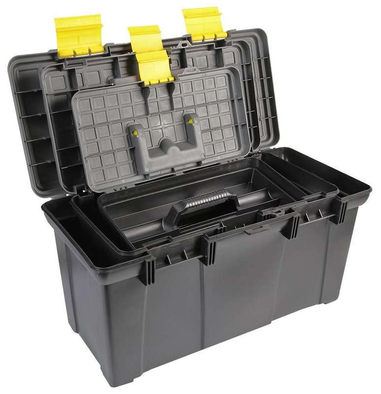 Duratool D00412 3-in-1 Plastic Tool Box Set