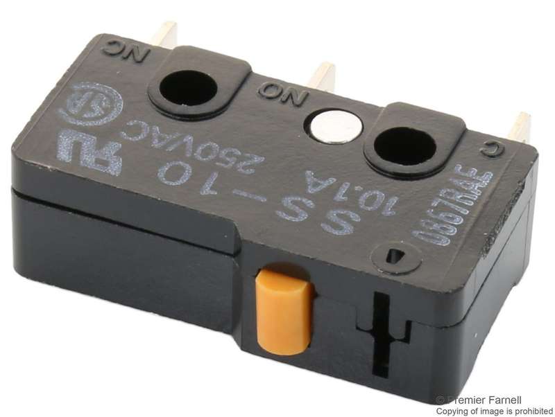 Omron (SS-10) Microswitch, Subminiature, Pin Plunger
