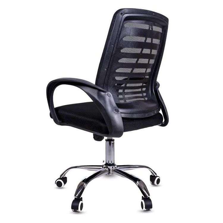 Office Chairs -Mesh 360° Swivel Office Chair With Armrest - Black Colour