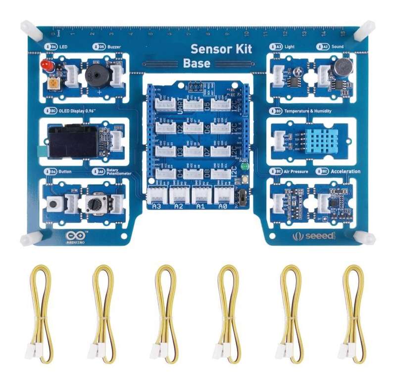 Arduino ,Seeed Studio (103030375) Sensor Kit, 3.3 V /5 V in, Arduino UNO