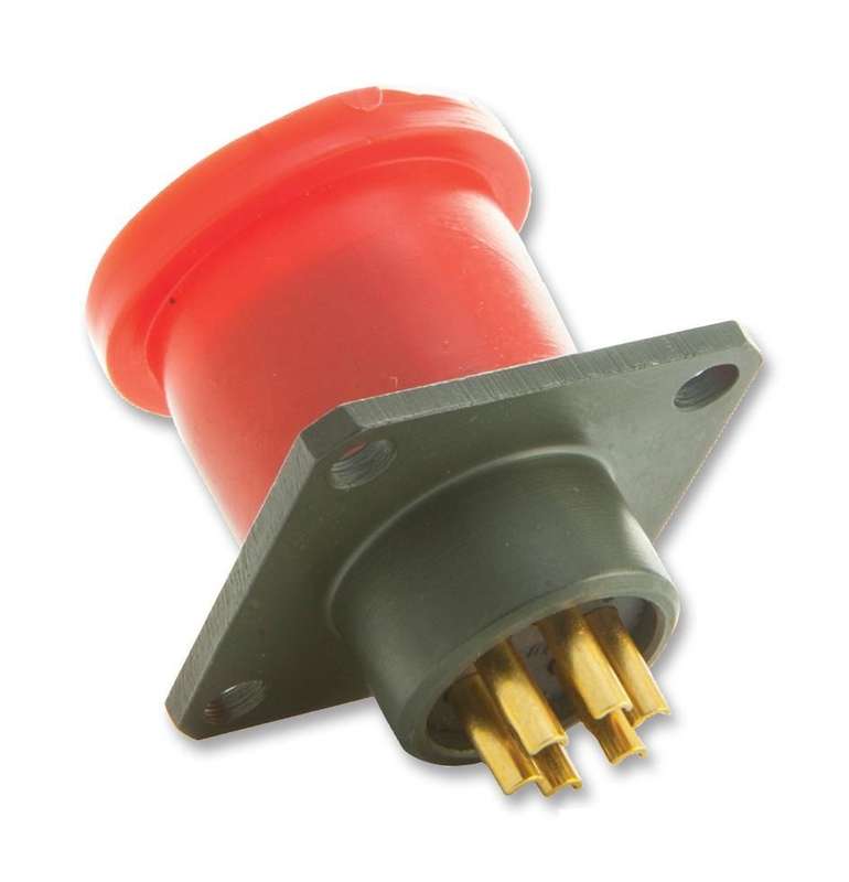 Amphenol (62GB-12E10-06PN) Circular Connector, 62GB, Box Mount Receptacle