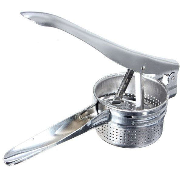 Kitchen Multifunctional Manual Potato Masher - Silver