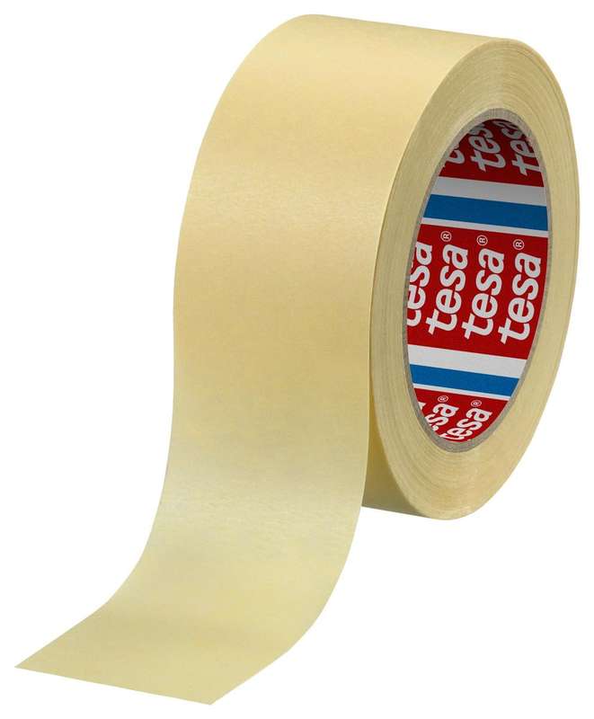 Tesa (04323-00013-00) Masking Tape, Crepe Paper, Cream, 48 mm x 50 m