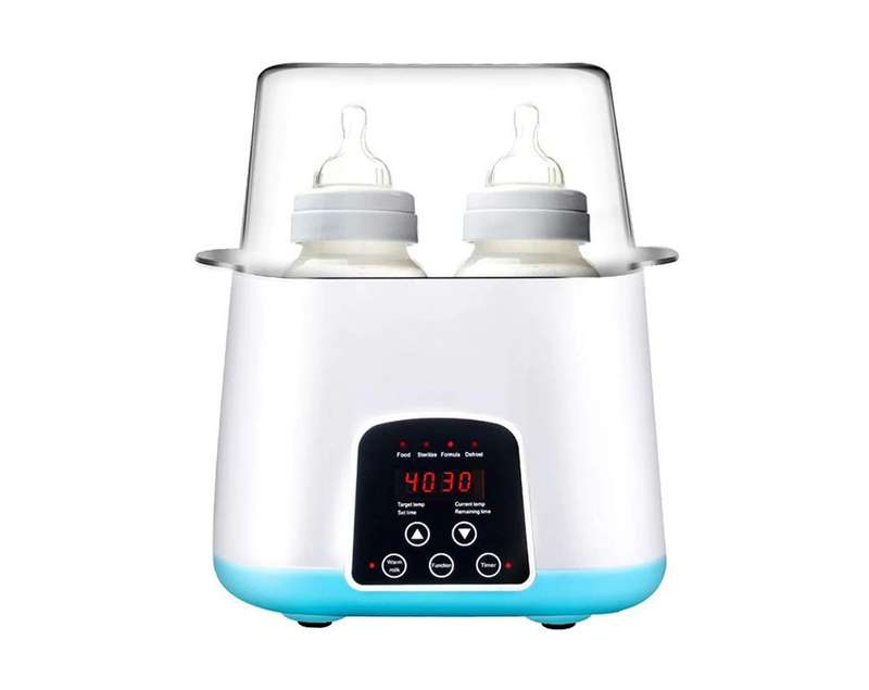 Smart thermostat Double Bottle Baby Food Heater for Breast Milk Or formula - 500 ml White Bottle