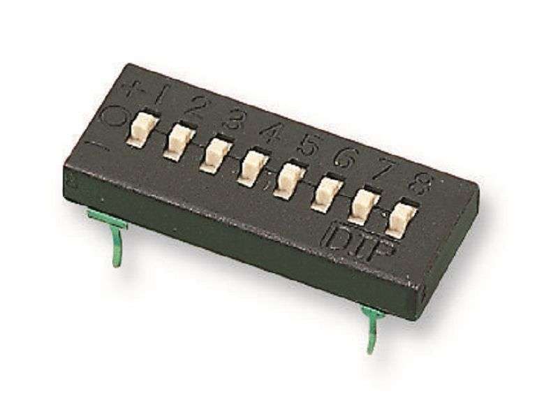 Multicomp Pro (MCTDS-08) DIP / SIP Switch, SPST, 24 VDC, 25 mA