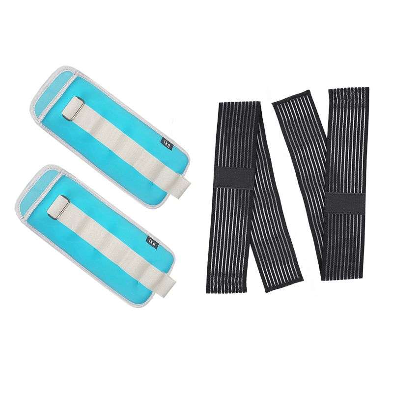 Webuy Sandbag Ankle Weights Pair Set With Adjustable Strap - Grey