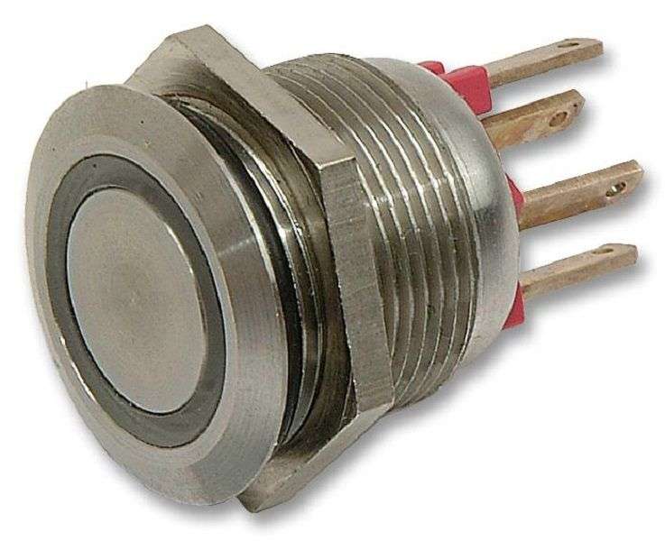 Bulgin Limited (MPI002/28/AM) Vandal Resistant Switch, MPI002, 19.2 mm