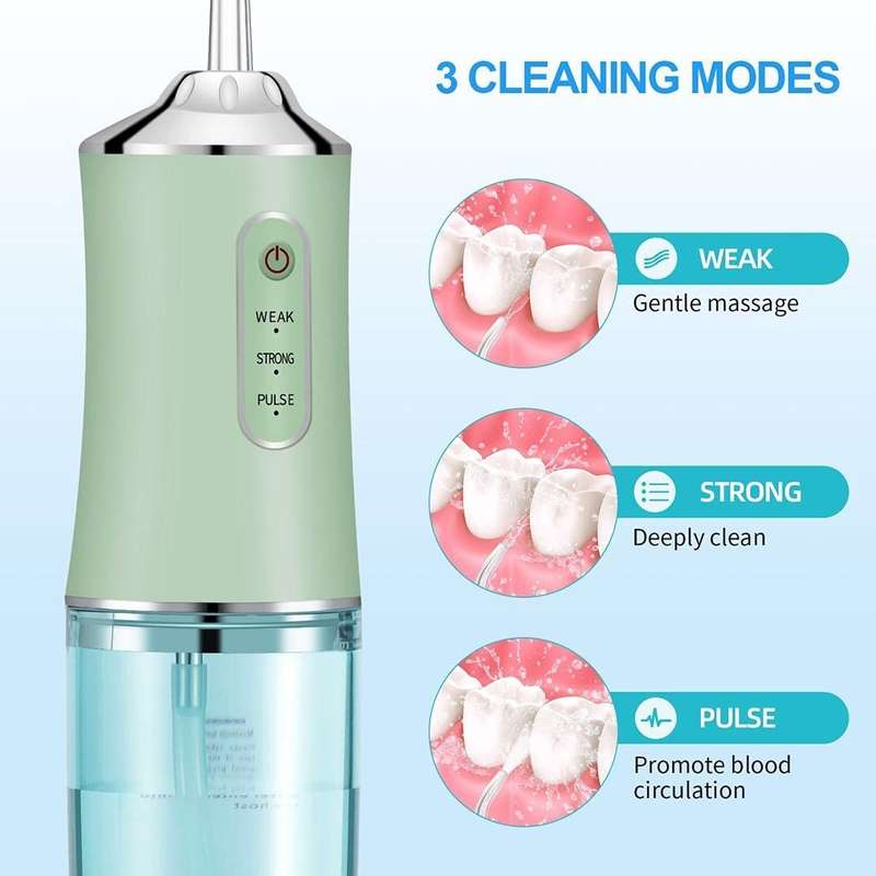 Portable oral irrigator water flosser