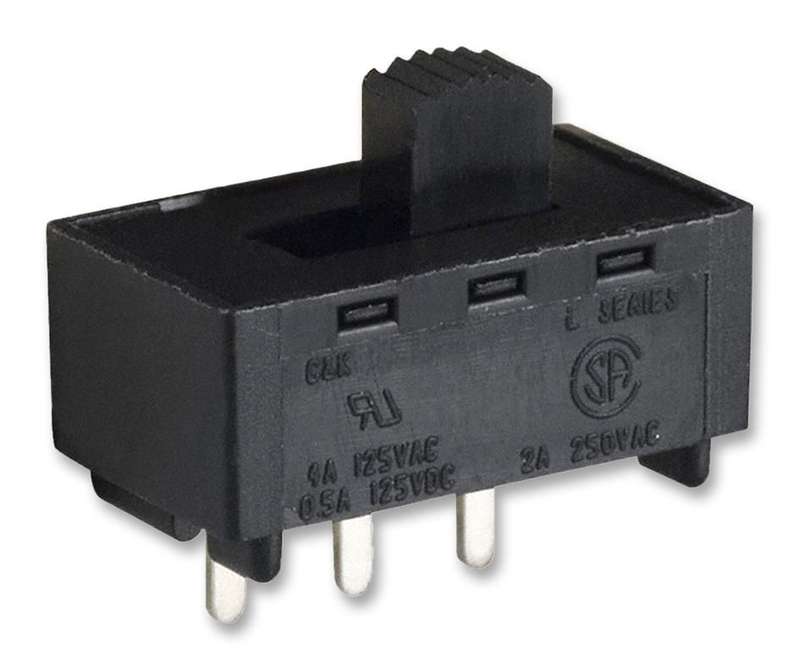 C&K Components (L102011MS02Q) Slide Switch, SPDT, Push-Pull, Through Hole