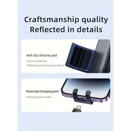 LENOVO - Phone Mount for Car Vent With Upgraded Clip - Black