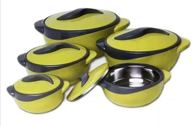 Food Warmers Thermo Containers 5 Pieces Set - 500ml to 4500ml