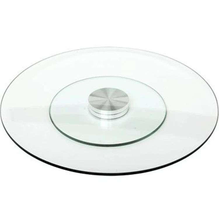 Lazy Susan Serving Platter & Rotating Glass Cake Stand Swivel Plate