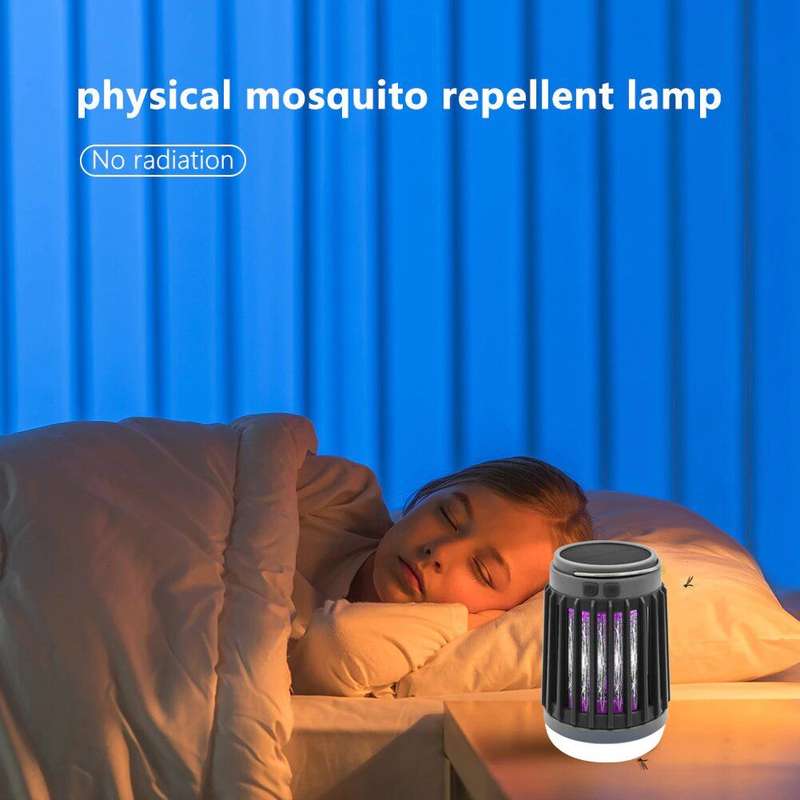Outdoor 3 in 1 Mosquito Killer Lamp Solar + Rechargeable + Portable USB LED Camping Lantern Waterpro