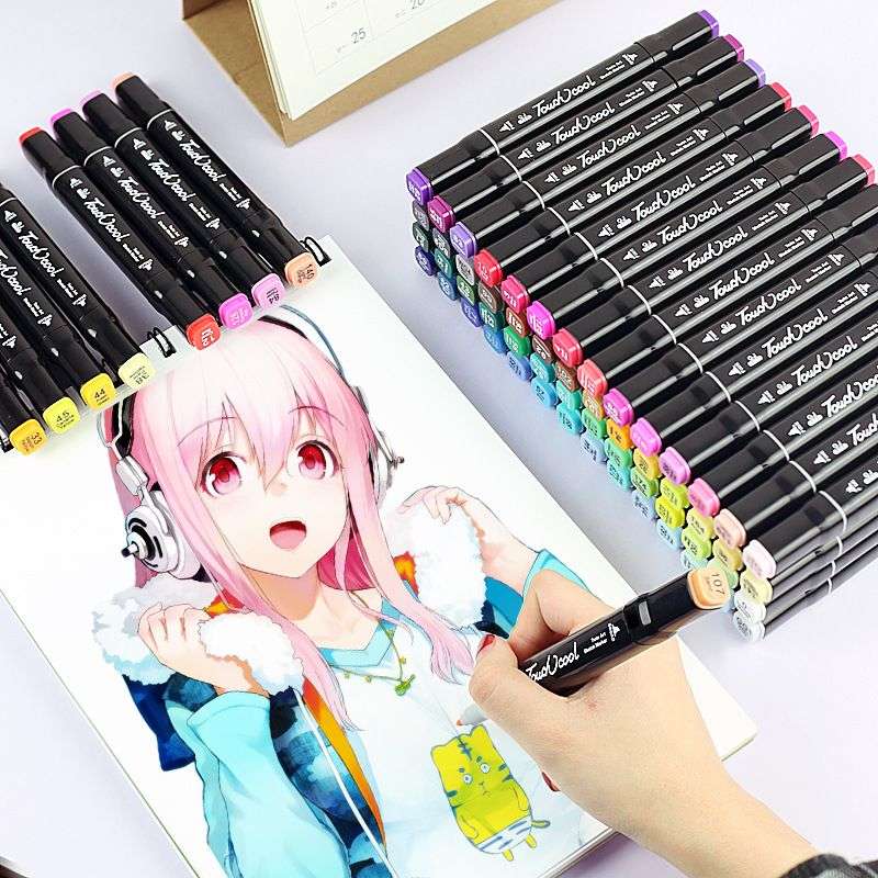 60 Pieces Of Double Head Alcohol Oil Color Art Marker Set